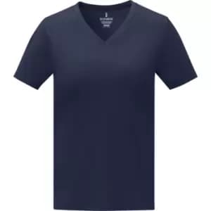 Elevate Womens/Ladies Somoto V Neck T-Shirt (M) (Navy)