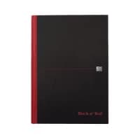 Oxford Black n' Red A4 Casebound Hardback Notebook, Ruled 192 Pages - Black
