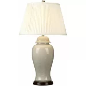 Table Lamp Large Chinese Porcelain Ivory Crackle Glass Cream Shade LED E27 60W
