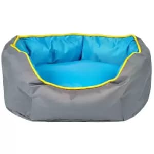Bunty Oval Heavy Duty Waterproof Pet Dog Puppy Bed Basket Tough Hard Wearing Cushion - Small