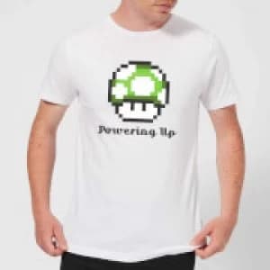 Nintendo Super Mario Powering Up Mens T-Shirt - White - L