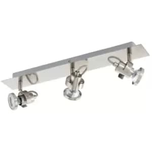 Netlighting Tukon 3 Light Triple Adjustable Spotlight Satin Nickel, GU10