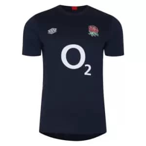 Umbro England Rugby Gym T-Shirt 2023 2024 Adults - Blue