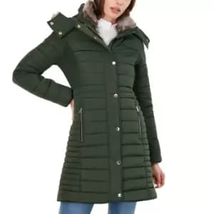 Joules Womens Cherington Quilted Longline Jacket Coat UK 10- Bust 35', (89cm)