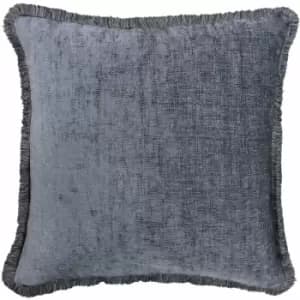 Riva Home Astbury Fringed Square Cushion Cover (50 x 50cm) (Graphite) - Graphite