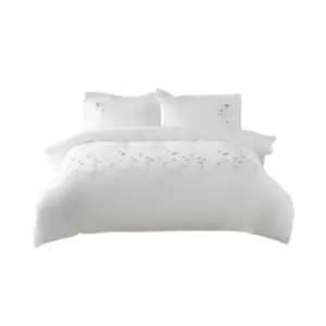 Belledorm Imogen Duvet Cover Set (Double) (White)