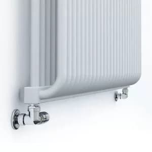 Terma Delfin Horizontal Designer Radiator, Soft White (W)1020mm (H)540mm