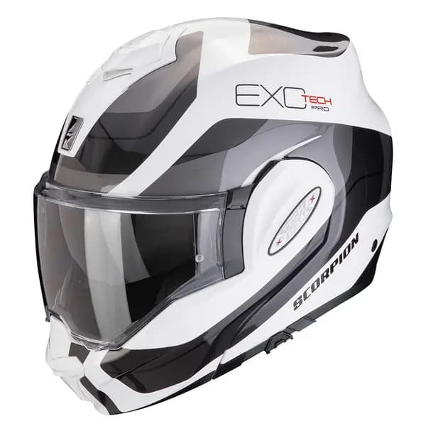Scorpion Exo-Tech Evo Pro Commuta White-Silver Modular Helmet 2XL