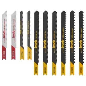 Einhell kwb 10 Piece T-Shank Jigsaw Blade Set