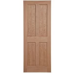 4 Panel Oak veneer Internal Door H1981mm W762mm