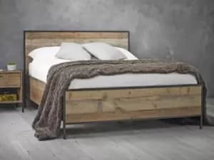 LPD Hoxton Rustic 4ft6 Wooden Double Bed Frame