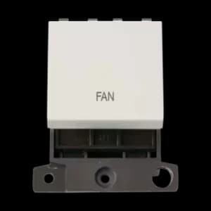 Click Scolmore MiniGrid 20A Double-Pole Ingot Fan Switch White - MD022PW-FN