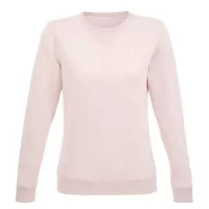 SOLS Womens/Ladies Sully Heathered Sweatshirt (L) (Pink)