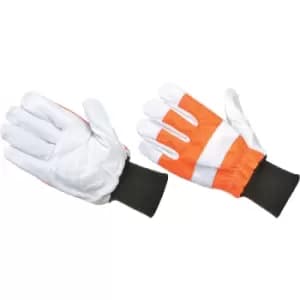 Portwest Chainsaw Gloves in White, Size Large Leather