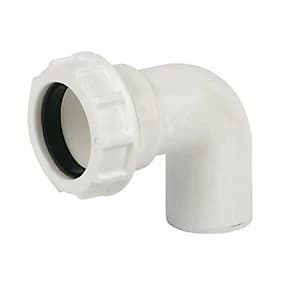 FloPlast WC26 Unicom Compression Waste 90 Deg Conversion Bend - 32mm