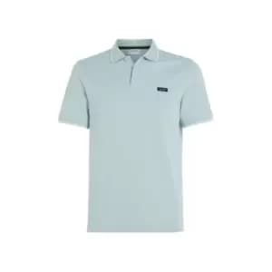 Calvin Klein Stretch Pique Tipping Slim Polo - Blue