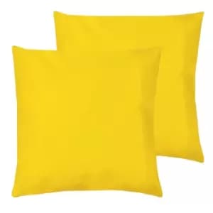 Plain Outdoor Twin Pack Cushion Yellow