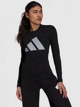 adidas Winners Long Sleeve T-Shirt - Black, Size 2XL, Women