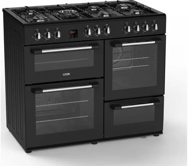 Logik LRC100B21 100cm Dual Fuel Range Cooker