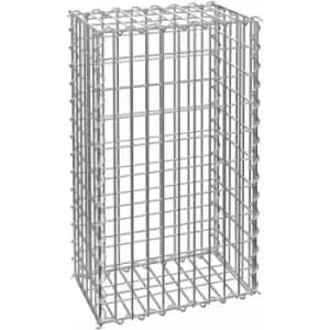 Gabion basket (mesh size 5x10cm) - gabion, garden gabion, wire wall basket - 100 x 30 x 50cm - grey