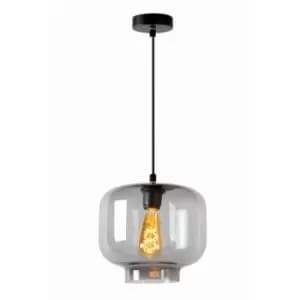 Lucide MEDINE - Pendant Light - Ø25cm - 1xE27 - Smoke Grey