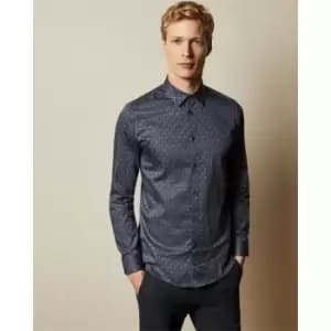 Ted Baker Glace Print Shirt Mens - Blue