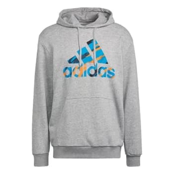 adidas Essentials French Terry Camo-Print Hoodie Mens - Grey