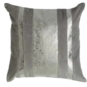 Premier Housewares Kensington Townhouse Crushed Leather Cushion - Dark Grey