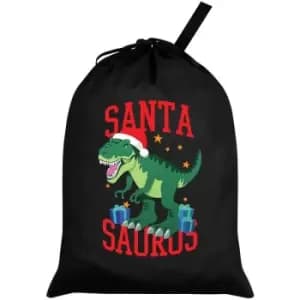 Grindstore Santa Saurus Dinosaur Christmas Santa Sack (One Size) (Black) - Black