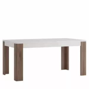 Toronto 160 Cm 4 Seater Dining Table In White And Oak Effect