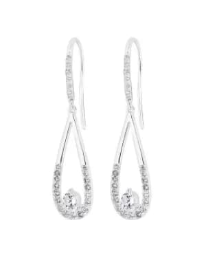 Simply Silver Solitaire Drop Earrings