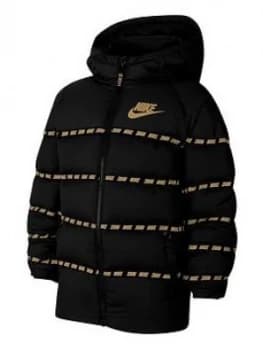 Nike Unisex Nsw Down Jacket - Black/Gold