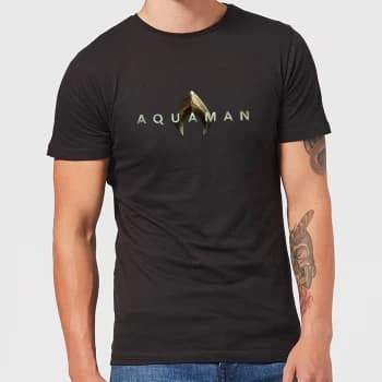 Aquaman Title Mens T-Shirt - Black - 3XL - Black