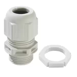 Wiska SPRINT ESKV + EMUG 25mm Cable Gland with Locknut IP68 9mm -17mm White - 99706