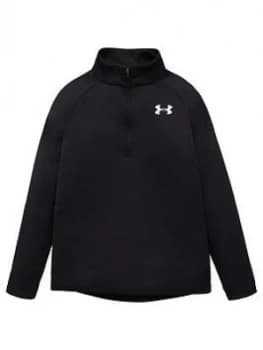 Urban Armor Gear Boys Tech 2.0 1/2 Zip, Black/White, Size 13 Years