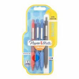 Paper Mate Papermate Inkjoy Ballpoint Pen 300RT STD Medium Nib Assorted Ink 4pk