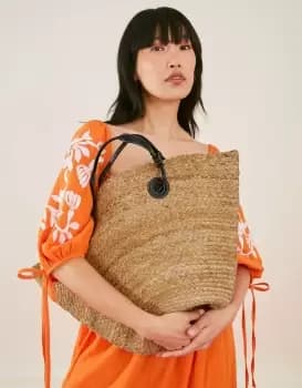 Accessorize Large Jute Winged Beach Bag