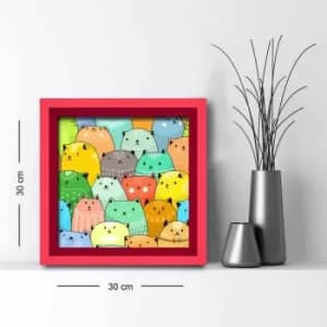 3030AHS-057 Multicolor Decorative Framed MDF Painting