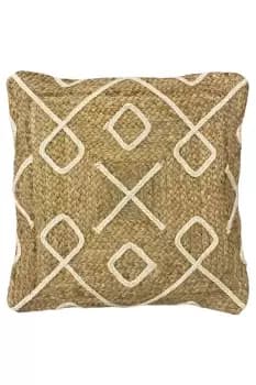 Roolu Contrast Braided Jute Cushion