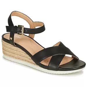 Geox D ISCHIA CORDA womens Sandals in Black,4,6,7.5