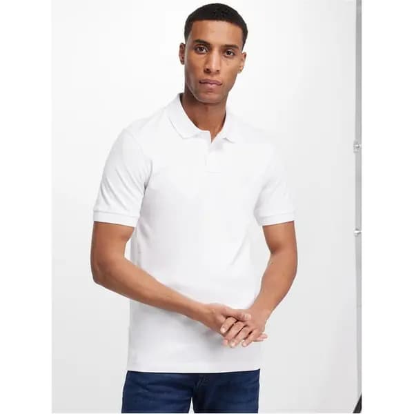 Boss Passenger logo-patch cotton-blend piqu polo top - White 2XL