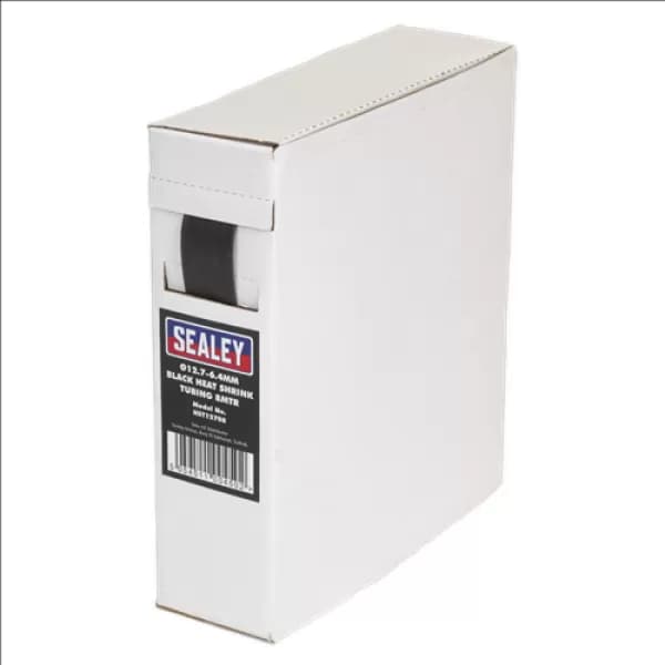 Genuine SEALEY HST12708 Heat Shrink Tubing Black Ø12.7-6.4mm 8mtr