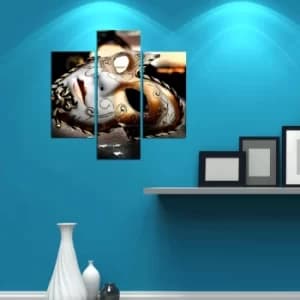 3MDF-010 Multicolor Decorative MDF Painting (3 Pieces)