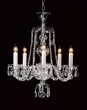 5 Light Georgian Style Preciosa Crystal Multi Arm Chandelier