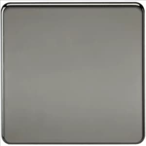 KnightsBridge Screwless 1G Blanking Plate Black Nickel