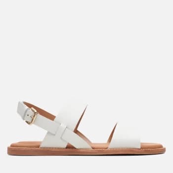 Clarks Womens Karsea Strap Leather Sandals - White - UK 3