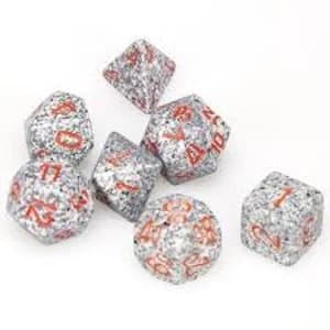Chessex Speckled Poly 7 Dice Set: Granite