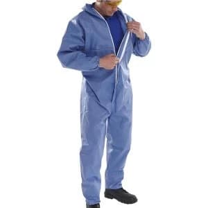 Click Once Disposable Boilersuit 2XL Blue Ref BCOC10NXXL Pack 50 Up to