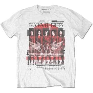 Black Veil Brides - Group Scatter Unisex Large T-Shirt - White