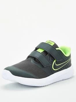 Nike Star Runner 2 Infant Trainers - Black/Green, Black/Green, Size 9.5